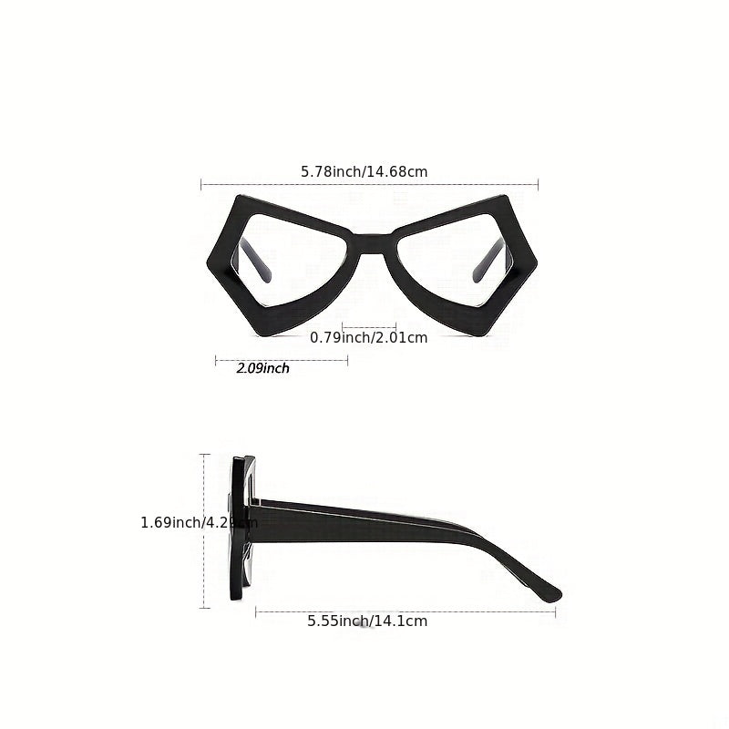 Y2K Butterfly Clear Lens Glasses Candy Gradient