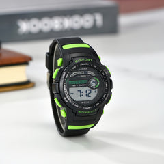Youth Green Sport Watch for Boys & Teens 8-18 Years - Alarm Stopwatch, 50m Water