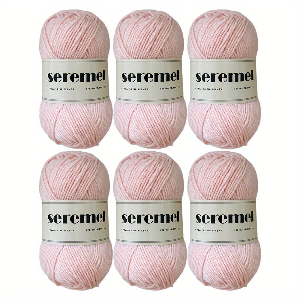 6pcs Acrylic Yarn Crochet Soft Yarn For Crocheting And Knitting 50g pc