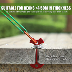 5pcs Tent Ground Anchor Pegs and Carabiners Set