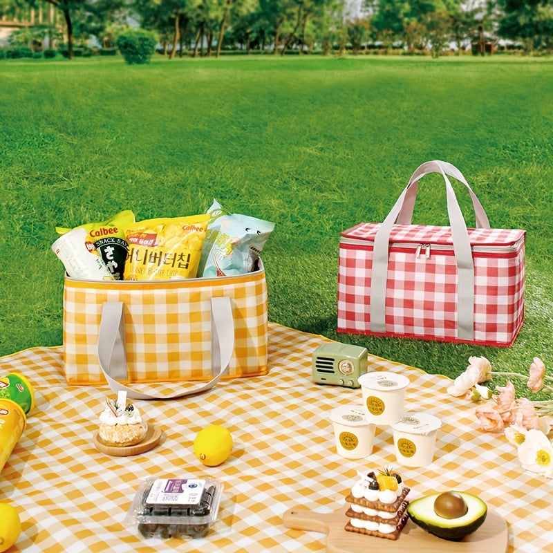 Insulated Outdoor Picnic Bag Portable Basket Camping Basket