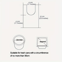 Small Trash Can Bags 100 Count Durable Plastic Bags