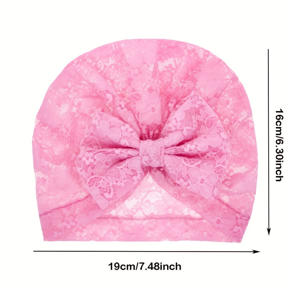 Adorable Bowknot Baby Lace Pullover Hat for Kids