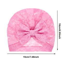 Adorable Bowknot Baby Lace Pullover Hat for Kids