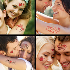 10pcs Love Tattoo Paste Couples Temporary Tattoo Stickers
