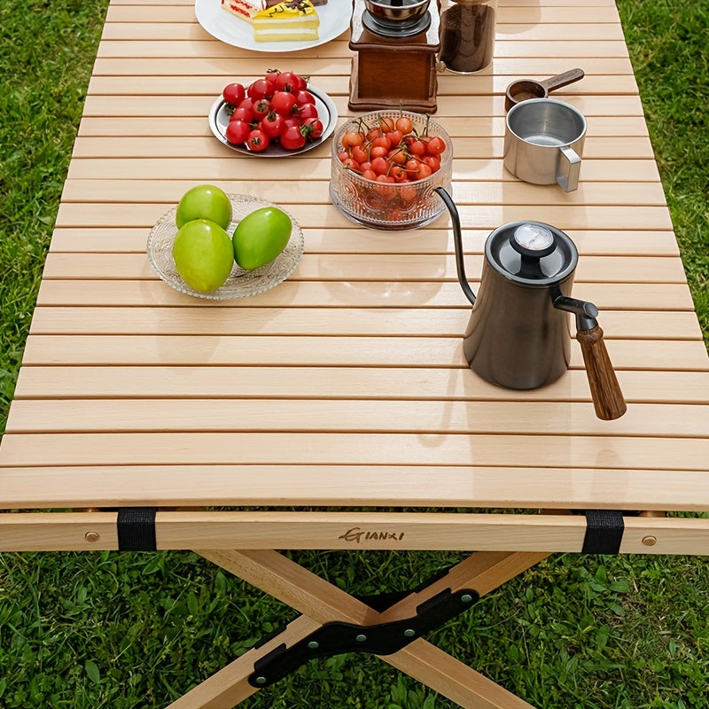 Portable Folding Egg Roll Table for Camping and Picnics