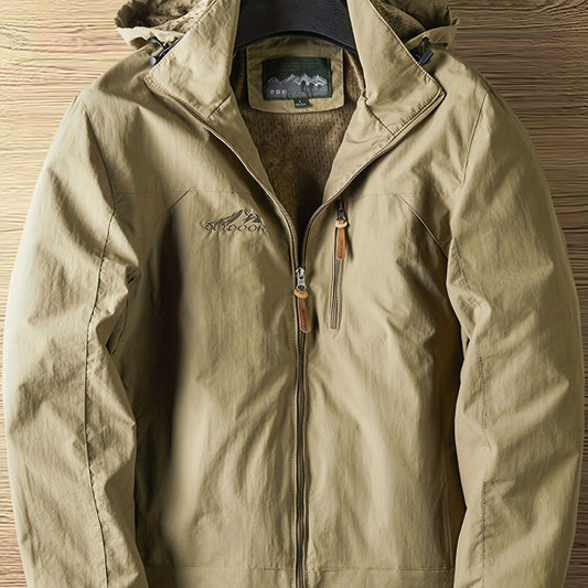 Men's Lightweight Hooded Windbreaker Jacket for Spring Fall