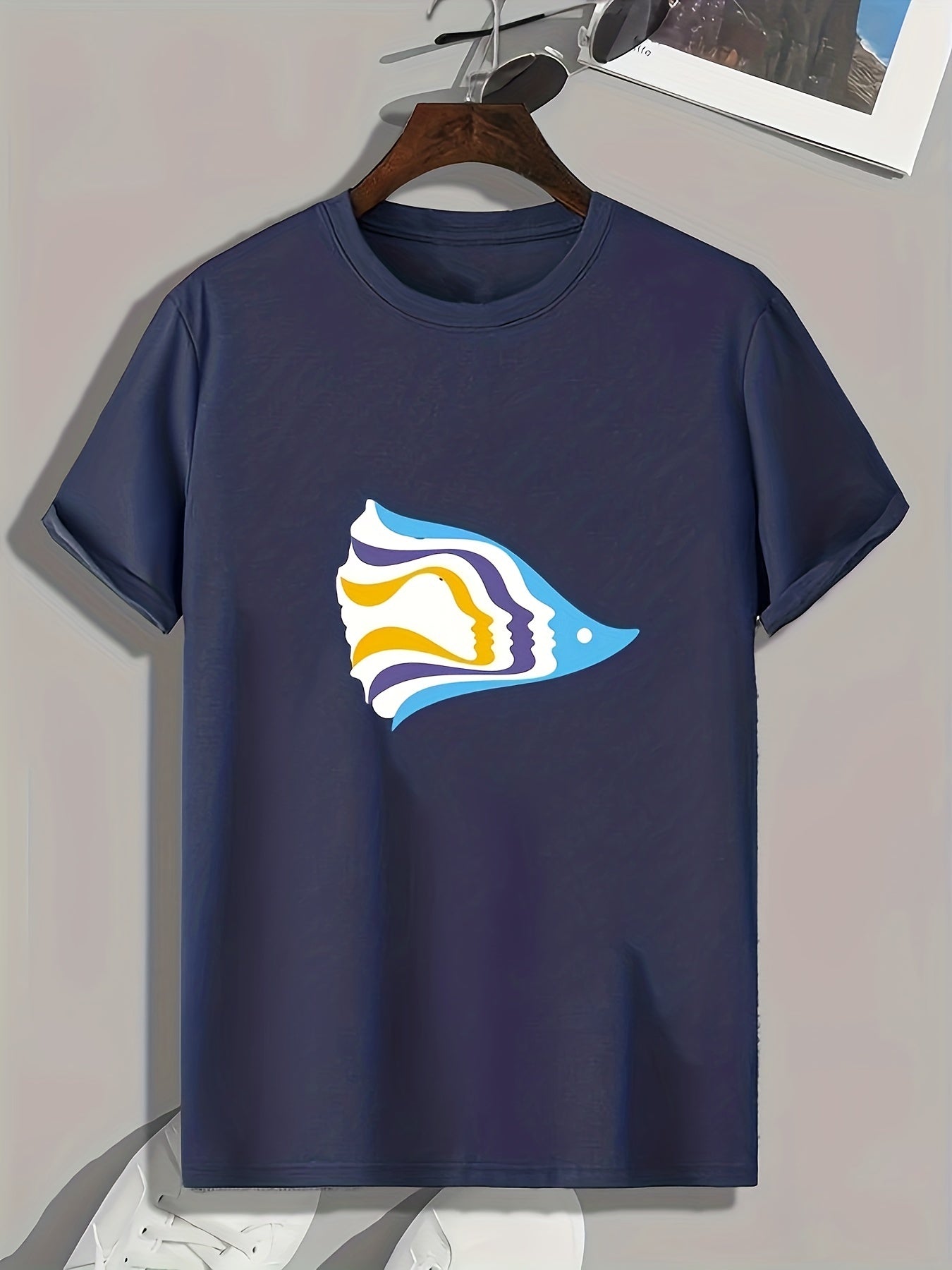 Pattern Print Men's Graphic T-shirt for Summer