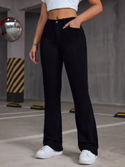 Casual Flared Leg Jeans