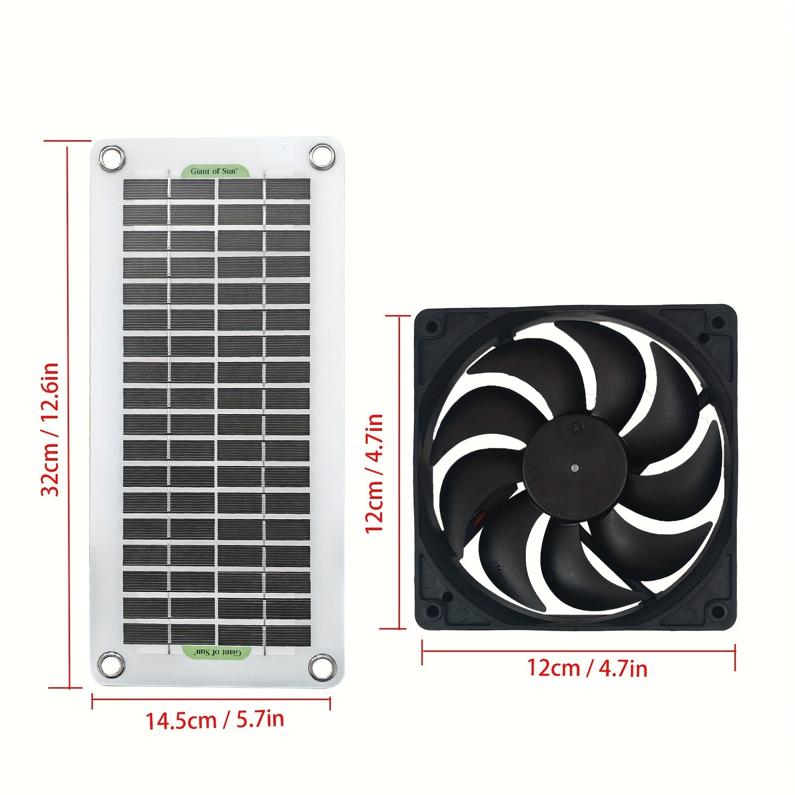 30W Solar Exhaust Fan Waterproof Durable Lightweight Easy to Use