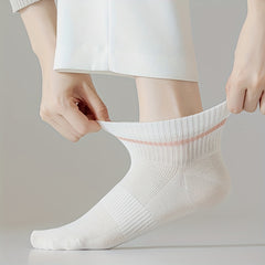 5 Pairs Solid Low Cut Ankle Socks Women's Stockings