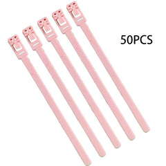 50pcs Reusable Self-Locking Cable Ties Fasten Tension Wire Wrap Straps