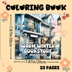 Charming Library Adult Coloring Book 22 Pages 20x20cm 1pc
