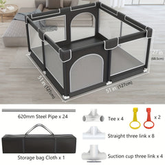 BAIYI Baby Playpen For Toddler Safe Large Play Yard Baby Gate