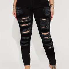 Women's Ripped Skinny Y2K Jeans