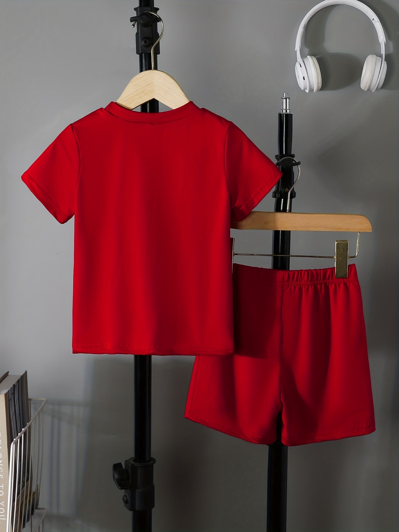 Boys Happy Face Casual Outfit T shirt & Shorts Kids Summer Clothes Sets