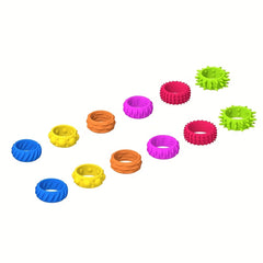 Colorful Spiky Sensory Finger Fidget Rings for Restless Hands - Set of 24