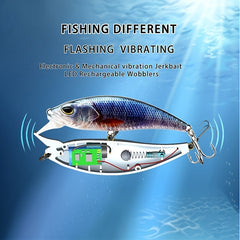 Jerkbait Lures with LED Lights, USB Rechargeable
