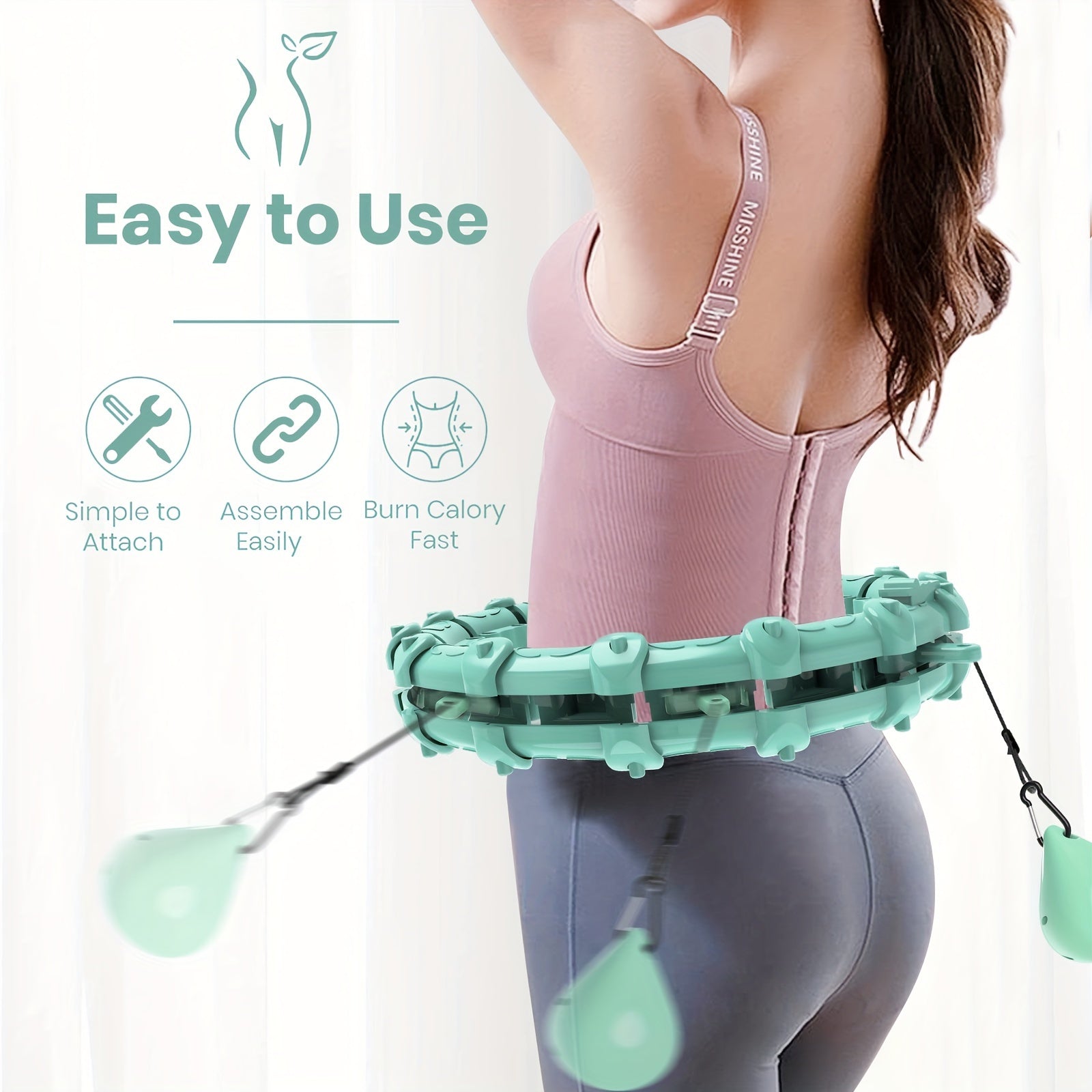 Adjustable Smart Fitness Hoop for Weight Loss