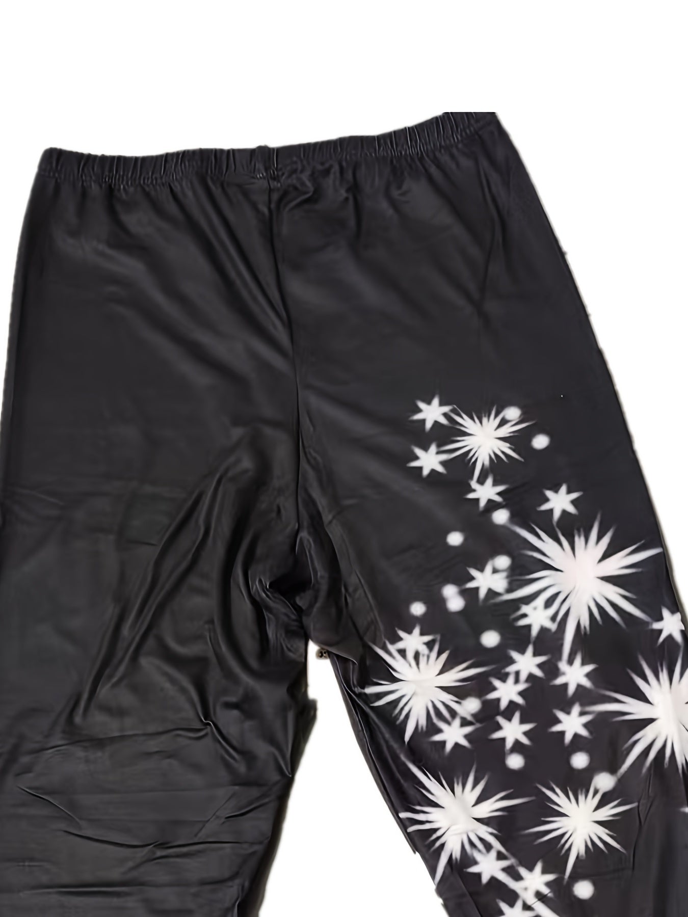 Star Print Leggings High Waist Skinny Elastic Leggings