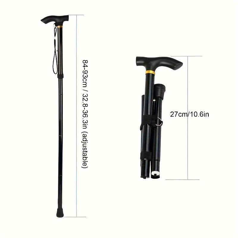 Telescopic Trekking Pole Folding Cane Crutch for Outdoor Camping Hiking