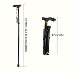 Telescopic Trekking Pole Folding Cane Crutch for Outdoor Camping Hiking