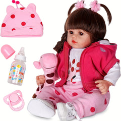 18 Inch Reborn Doll Realistic Lifelike Soft Doll, 360 Movable Arms and Legs