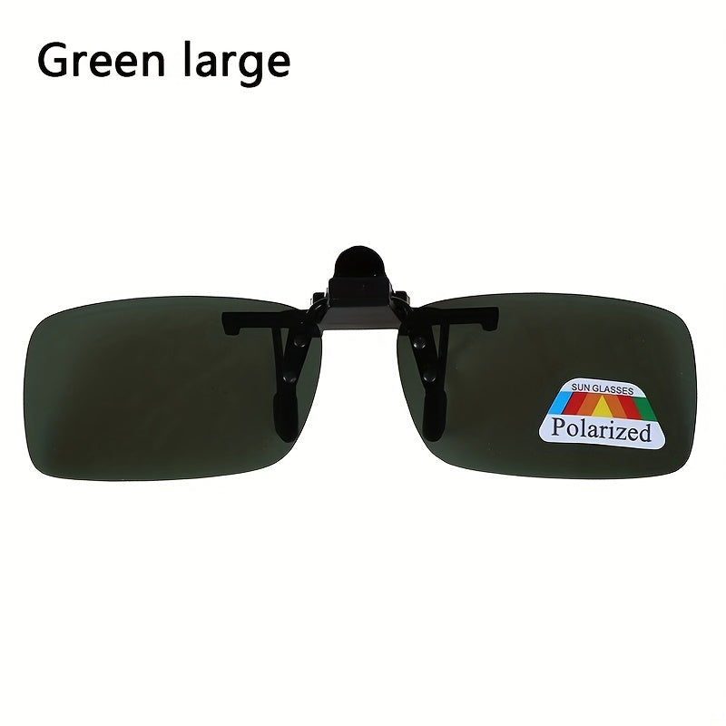 Men's Clip on Flip Up Polarized Sunglasses Night Vision Driving