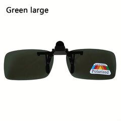 Men's Clip on Flip Up Polarized Sunglasses Night Vision Driving