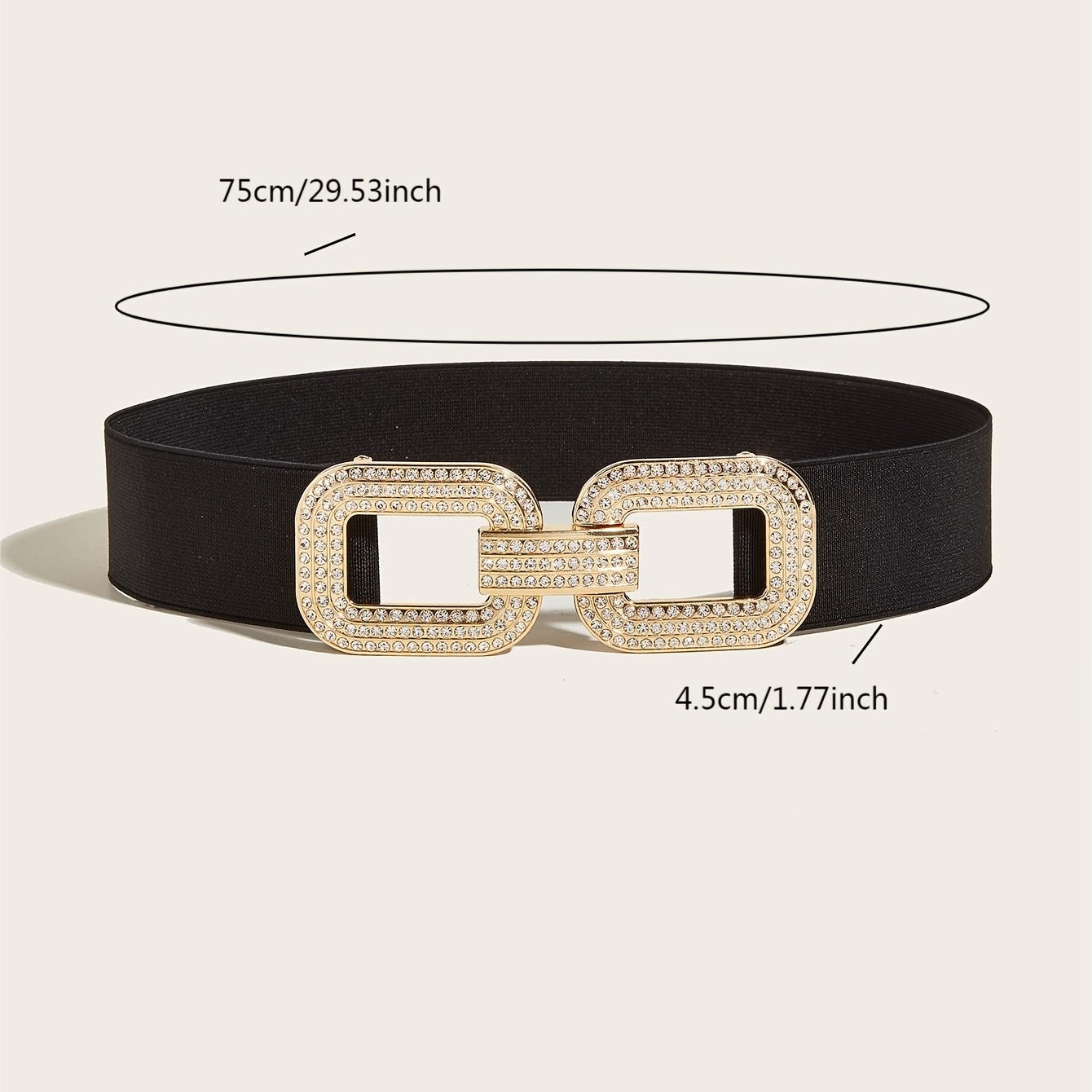 Wide Elastic Buckle Belts For Woman