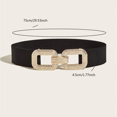 Wide Elastic Buckle Belts For Woman