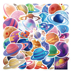 50pcs Small Planet Graffiti Stickers Laptop Luggage Waterproof S