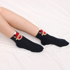 4 Pairs Christmas Pattern Socks Women's Stockings & Hosiery