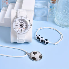 3pcs LED Sports Watch Set for Boys Soccerthemed