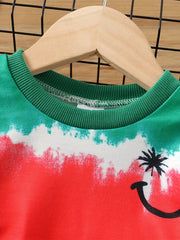 Boys Casual Pullover Sweatshirt Long Sleeve Crew Neck Tops