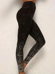 Dalmatian Print Skinny Leggings Women's Clothing