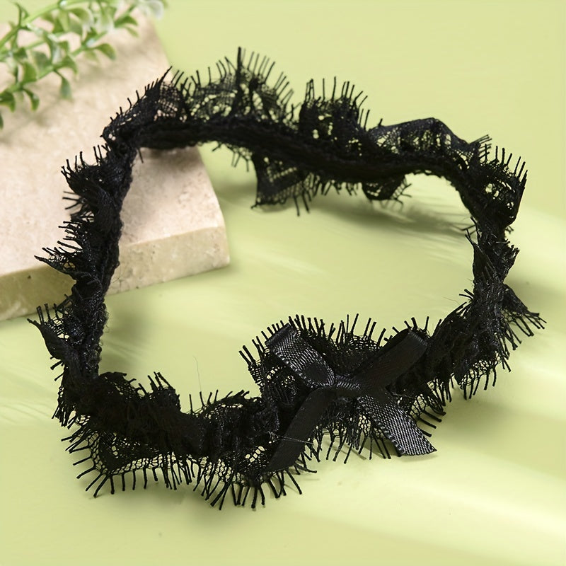 Wide Lace Garter Belt Bowknot Legs Band Bridal Wedding Accessories