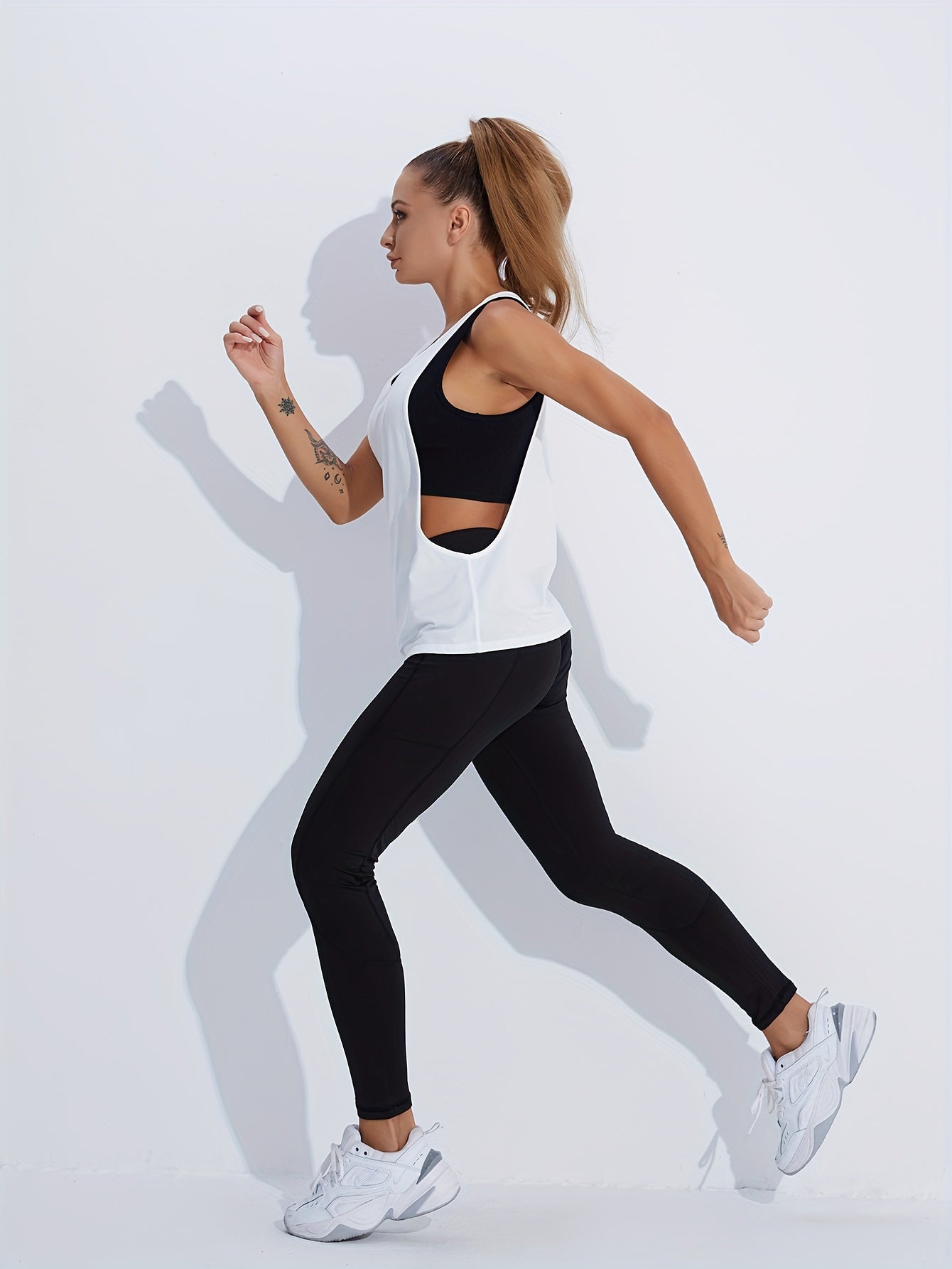 Sports Yoga Fitness Sleeveless T-shirt Round Neck Running Tank Top