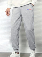 Colorful Line Print Men's Drawstring Sweatpants Casual Jogger Pants