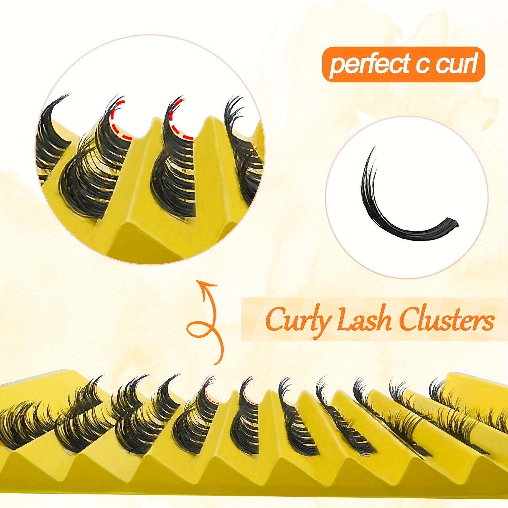 80 Clusters Cat Eye Eyelashes Natural DIY False Lashes