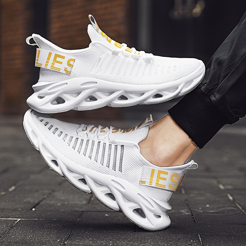 Slip On Wear-Resistant Running Shoes Elastic Breathable Sneakers