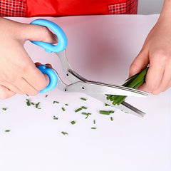Multifunctional Stainless Steel Kitchen Scissors with 3 5 Layers Quick Shredder