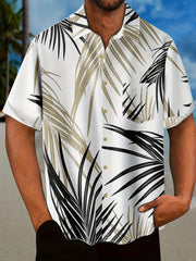 Men's Coconut Print Short Sleeve Hawaiian Shirt