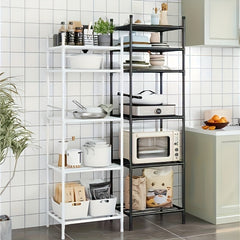 1pc Kitchen Carbon Steel Storage Shelves Pot Rack Floor Kitchen Storage Rack