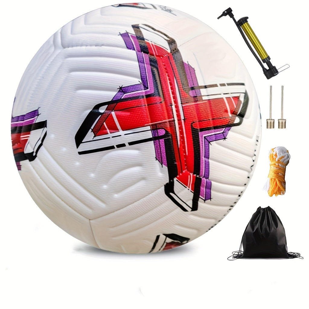 1pc No 5 Machine Stitched PU Soccer Ball Offical Size