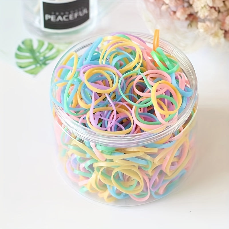 1000pcs Elastic Hair Ties Ponytail Holders Girls Hair Accessories