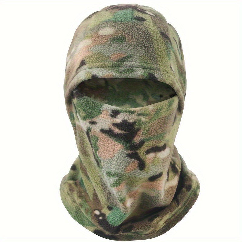 Outdoor Warm Cap With Fleece & Full Face Mask for Army Tactical Use