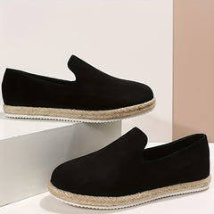 Women's Solid Flat Loafers Slip On Low Round Toe Non slip