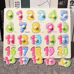 Numbers 0-20 Puzzle with Animals for Toddlers