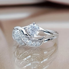 Zircon Angel Wing Ring Men & Women Jewelry